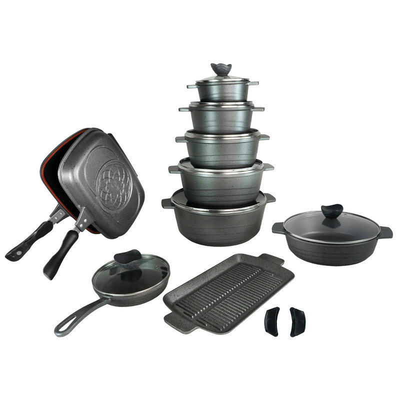 خرید و قیمت سرویس پخت و پز 19 پارچه پیلو مدل HAPPY SNOW