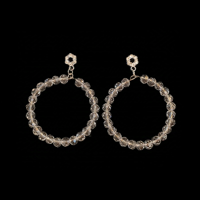 گوشواره زنانه مدل حلقه نگین دار