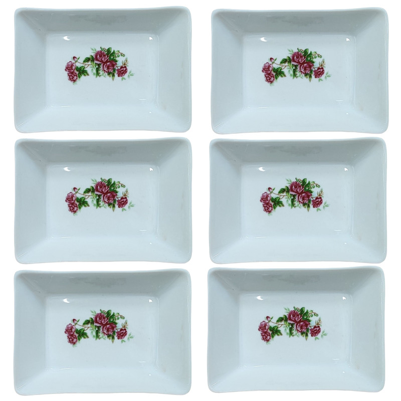 زیرسیگاری مرجان مدل گلسرخ کد 6006 بسته 6 عددی