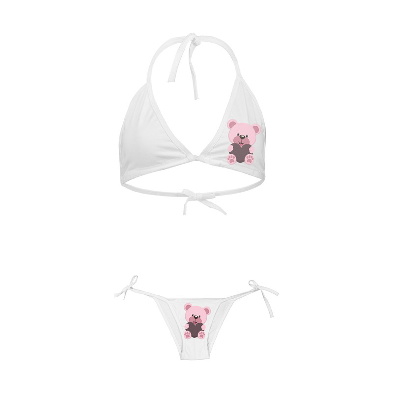 ست شورت و سوتین زنانه طرح خرس کد 21