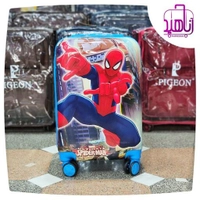 چمدان کودک-بچگانه پسرانه چهار چرخ جدا شو طرح مرد عنکبوتی سایز 20 اینچ 