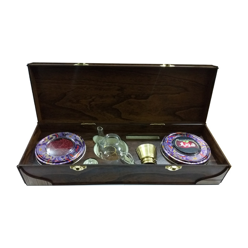 خرید و قیمت زعفران سرگل ممتاز هویار - 9.216 گرم به همراه هاون و قوری