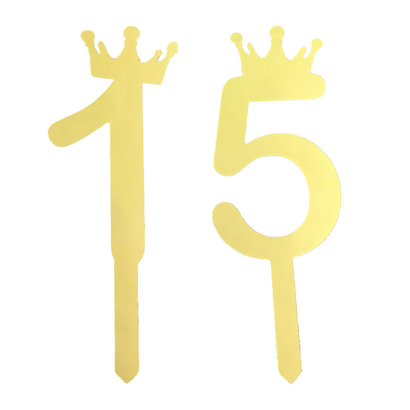 تاپر کیک هانستو مدل عدد 15 کد TPN15 مجموعه 2 عددی