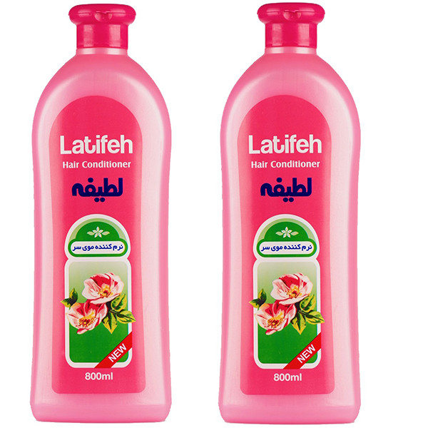 نرمکننده مو لطیفه مدل Flower حجم 800 میلیلیتر مجموعه 2عددی