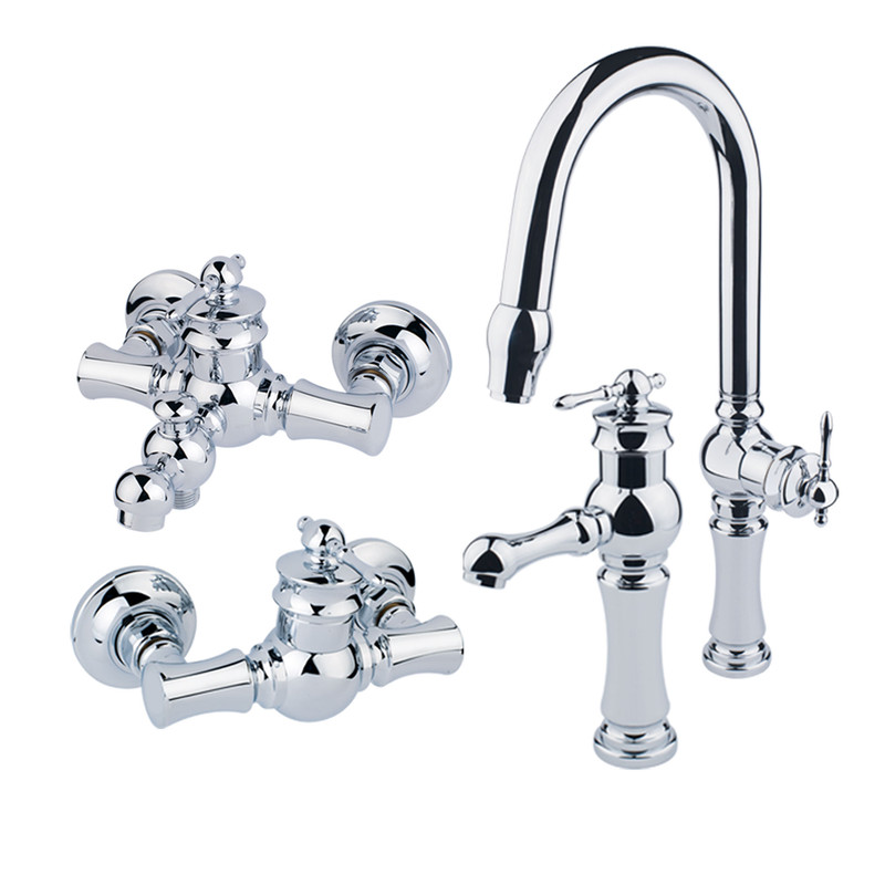 ست شیرآلات سانیا مدل اهرمی مینا مجموعه 4 عددی