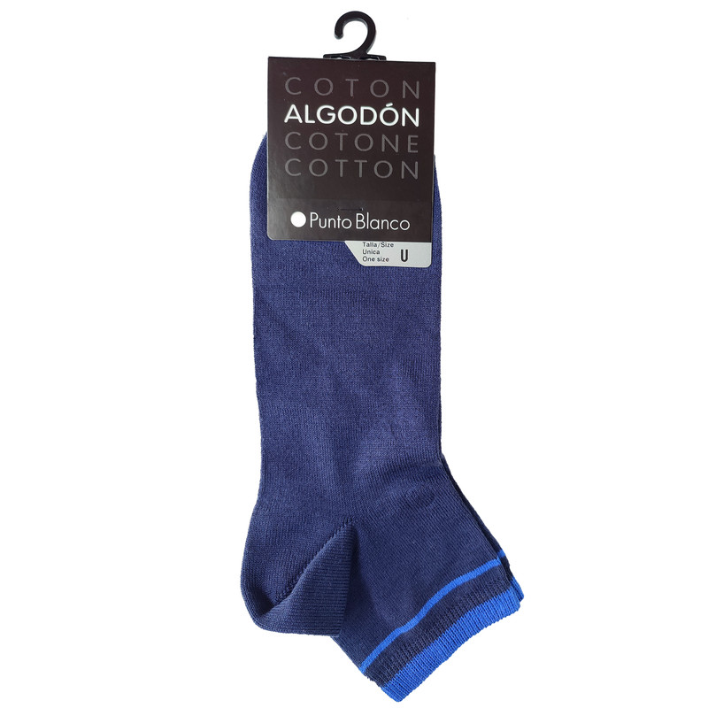 خرید و قیمت جوراب مردانه پونتو بلانکو مدل کتان آلگودون طرح دار کوتاه 105-00-74697