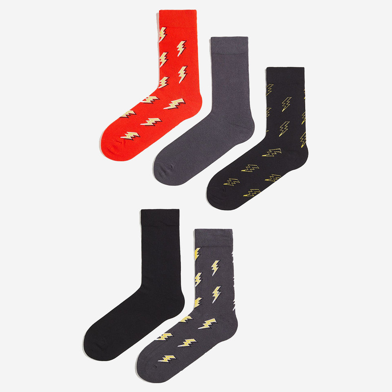 جوراب ساق بلند مردانه اچ اند ام مدل 0584631091 مجموعه 5 عددی