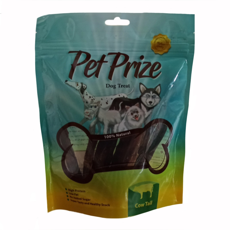 خرید و قیمت غذای تشویقی سگ پت پرایز مدل Cow_Tail وزن 100 گرم