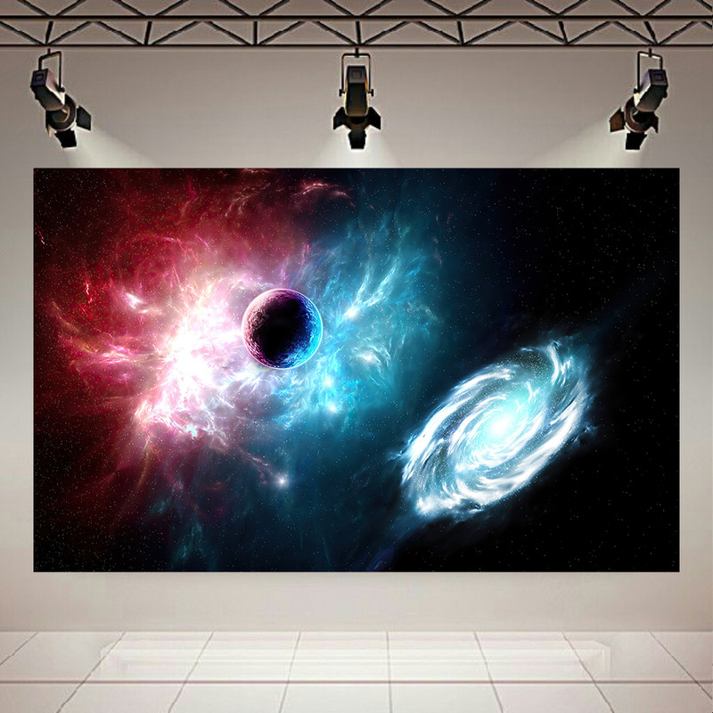 استیکر طرح کهکشان و ستارگان مدل سیاره و سیاهچاله کد AR1221