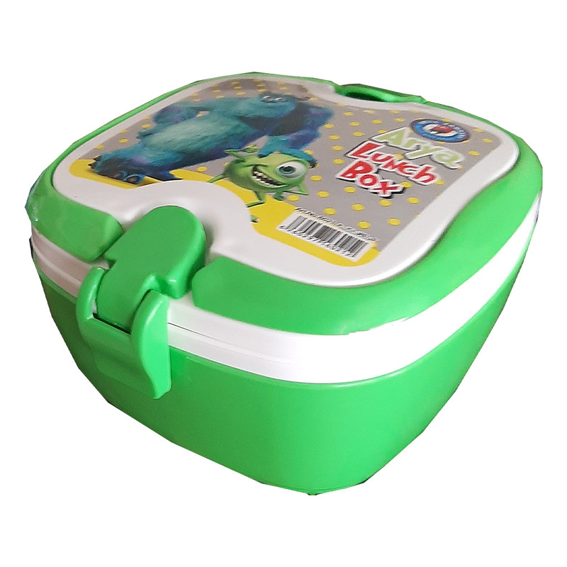 ظرف غذا 4 تکه آریا کد 6021 طرح کارخانه هیولاها