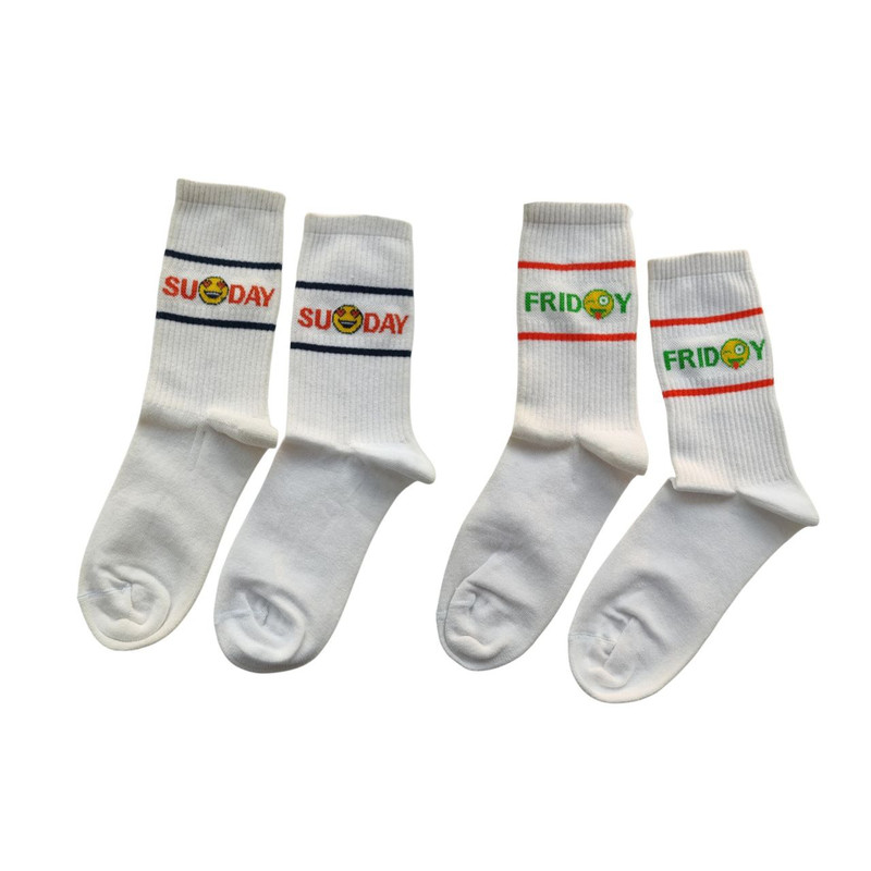 جوراب ساق بلند مدل ویکند مدل hpyft8 بسته 2 عددی