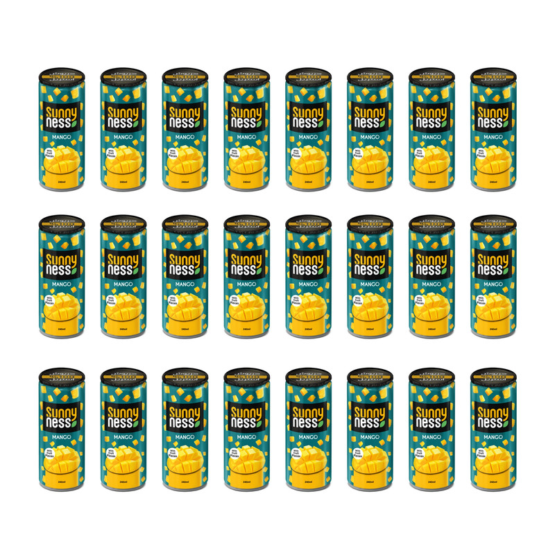 آبمیوه انبه همراه با تکه های میوه سانی نس - 240 میلی لیتر بسته 24 عددی