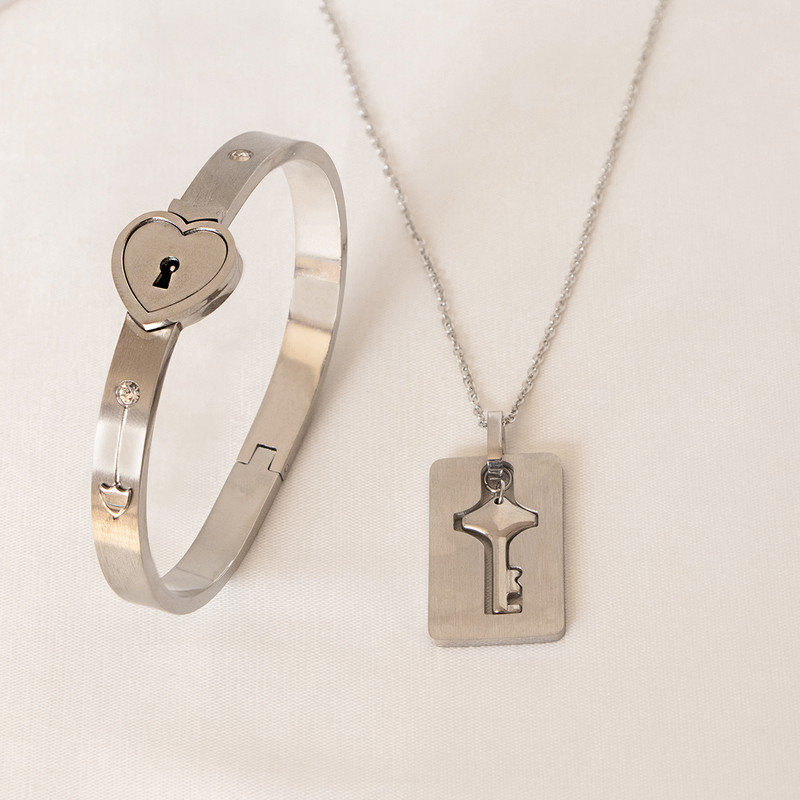 خرید و قیمت نیم ست مدل قفل و کلید کد tdcdr103