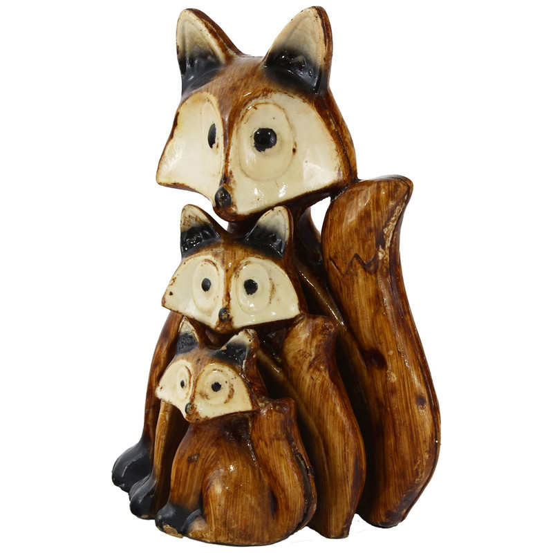 مجسمه طرح روباه سلفی کد 020020107 مجموعه 3 عددی