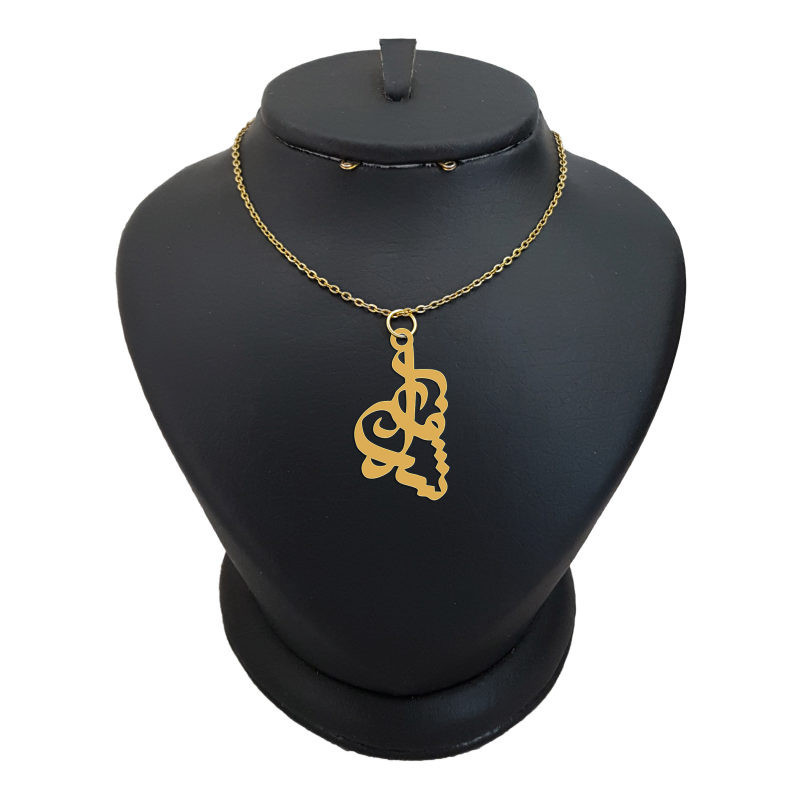 خرید و قیمت گردنبند طلا 18 عیار زنانه الن نار مدل اشرف 038