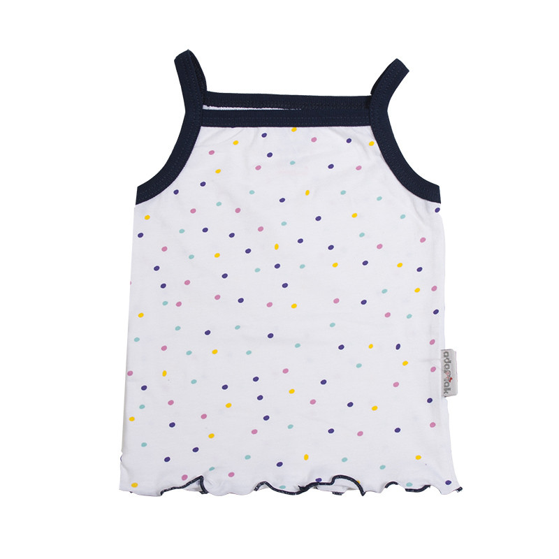 خرید و قیمت تاپ نوزادی آدمک مدل خال خالی کد 02 رنگ سفید