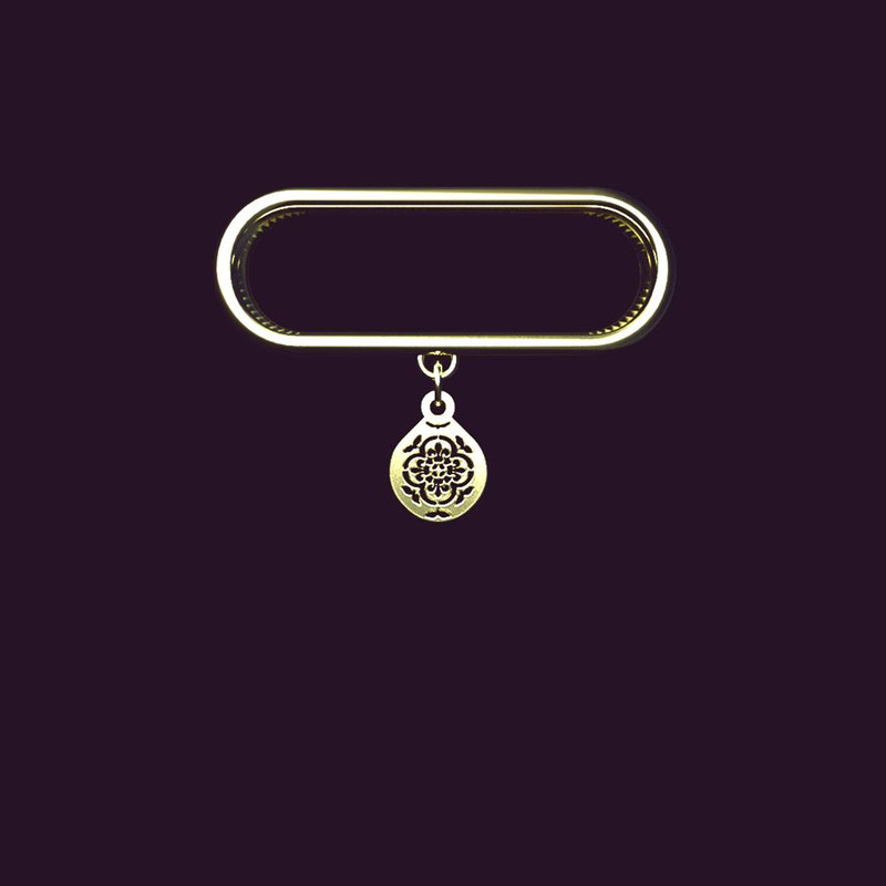 آویز ساعت طلا 18 عیار زنانه مدوپد مدل هندسی کد SA1-1277