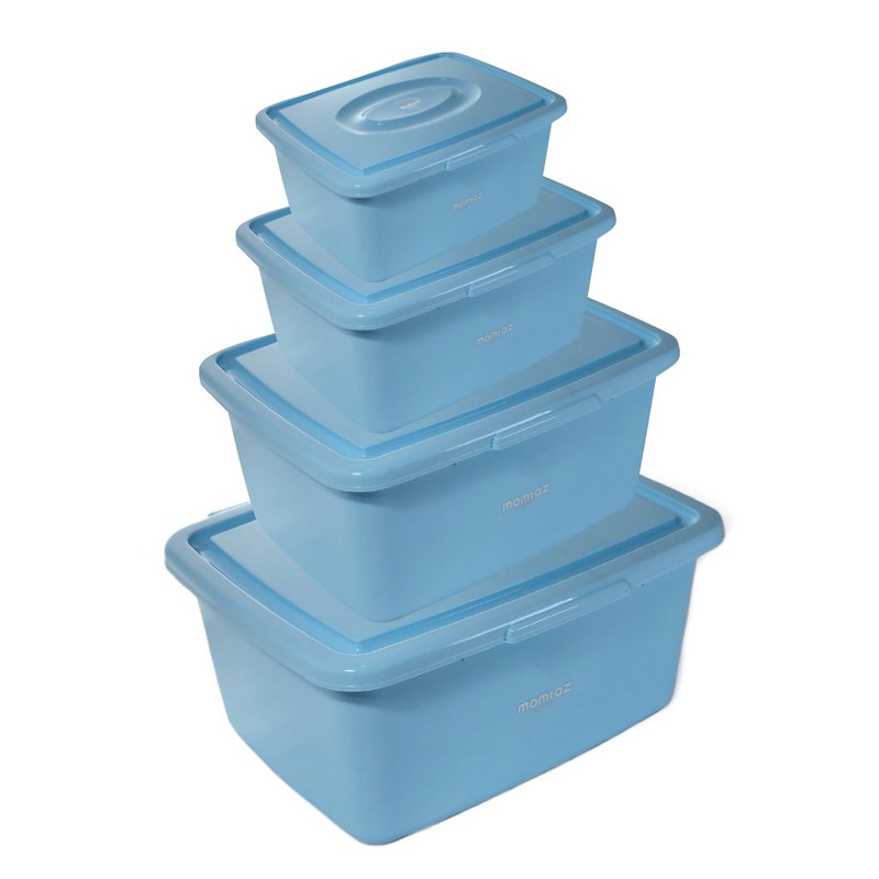 ظرف نان ممتاز پلاستیک مدل 500 مجموعه 4 عددی