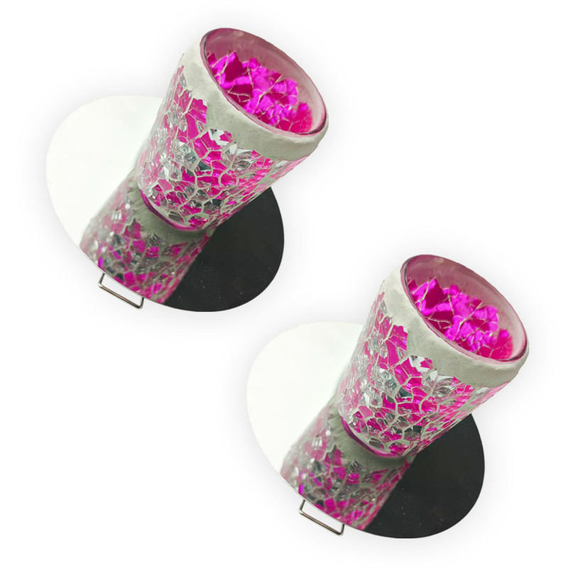 قاب چراغ هالوژن مدل دکوراتیو طرح کریستال پایه G4 کد G16 بسته 2 عددی