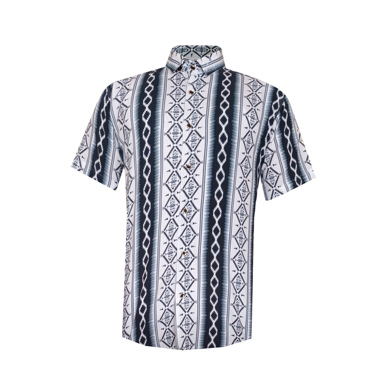 خرید و قیمت پیراهن آستین کوتاه مردانه مدل هاوایی گلیمی کد G-TU