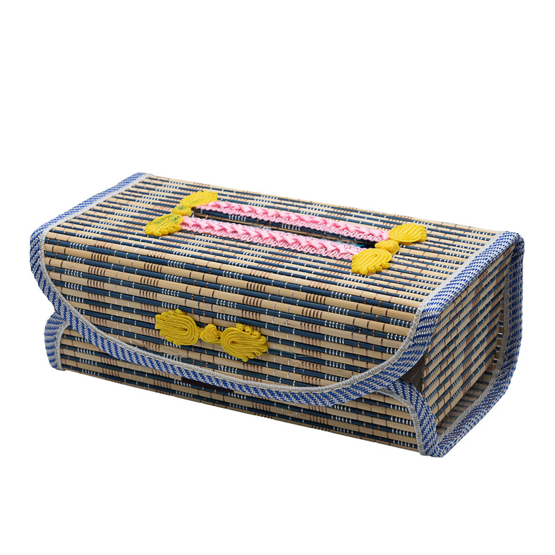 خرید و قیمت جای دستمال کاغذی مدل حصیری کد 05