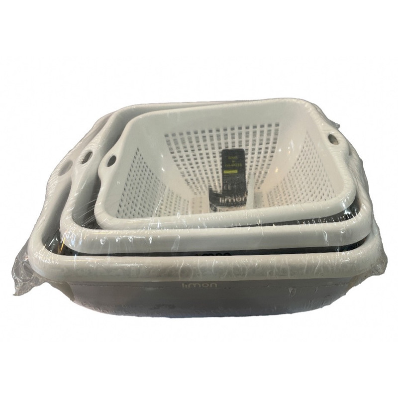 آبکش و آبگیر لیمون مدل 4 گوش کد 2067 مجموعه 6 عددی