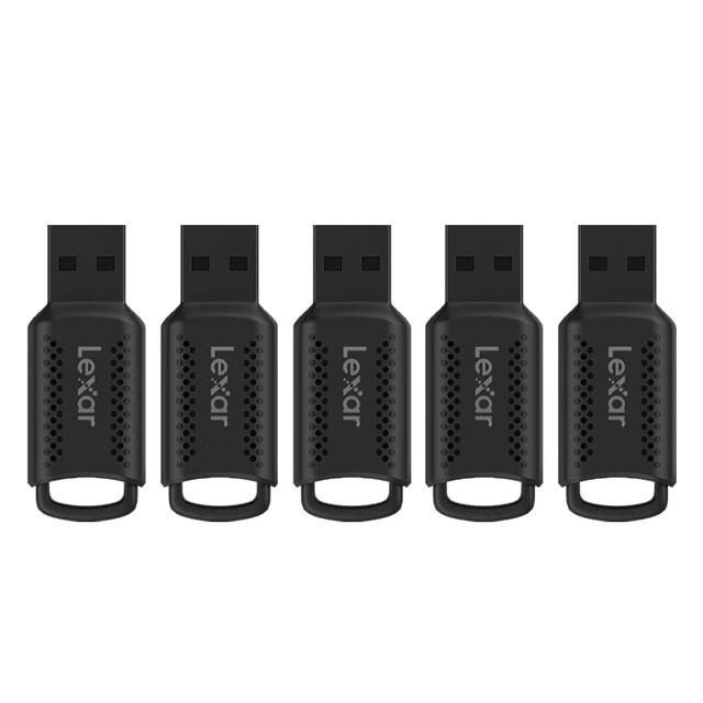 فلش مموری لکسار مدل V400 USB3.0 ظرفیت 128 گیگابایت بسته 5 عددی