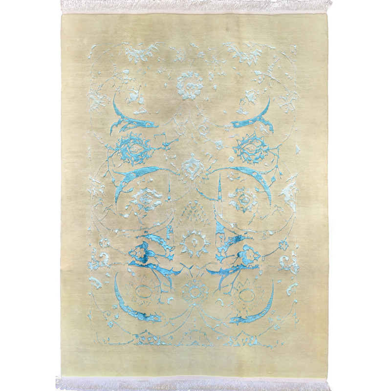 فرش دستبافت چهار متری نقاش پور طرح مدرن پارسین