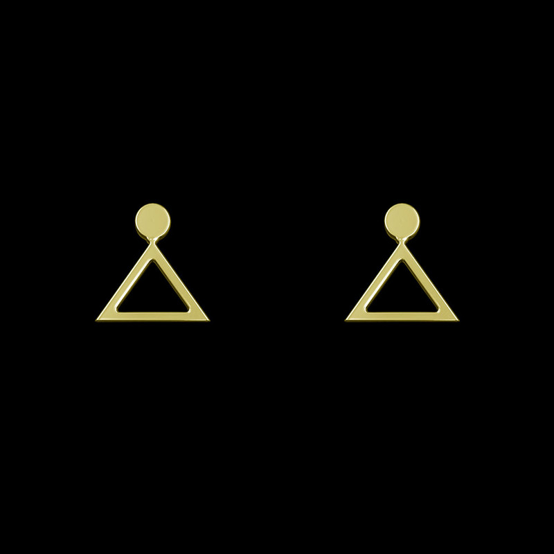 گوشواره طلا 18 عیار زنانه مدوپد مدل مثلث کد GA1-10537