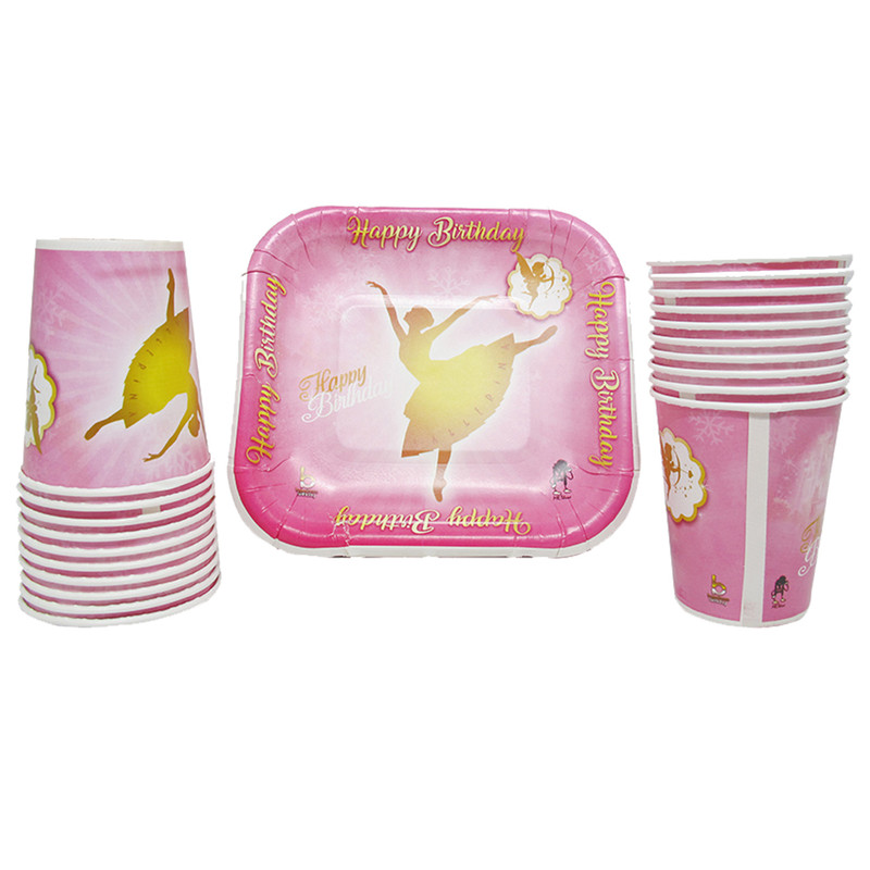 ظرف و لیوان هپی شو مدل بالرین