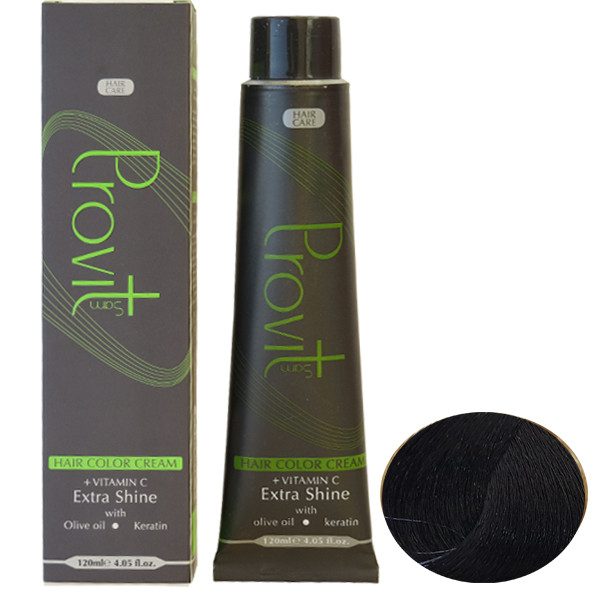 خرید و قیمت رنگ مو پرویت سری خاکستری شماره 1/1 حجم 120 میلی لیتر رنگ مشکی پر کلاغی