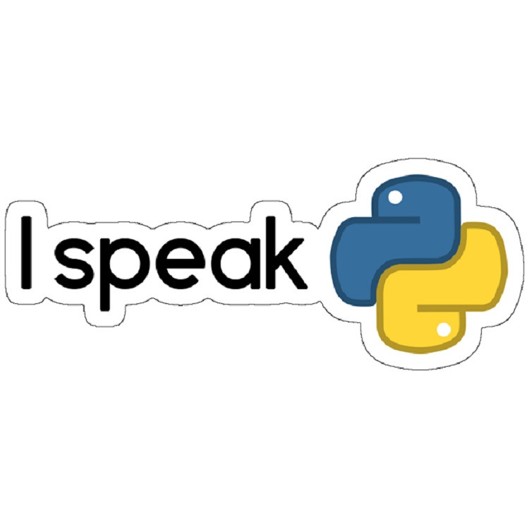 استیکر مدل i speak python