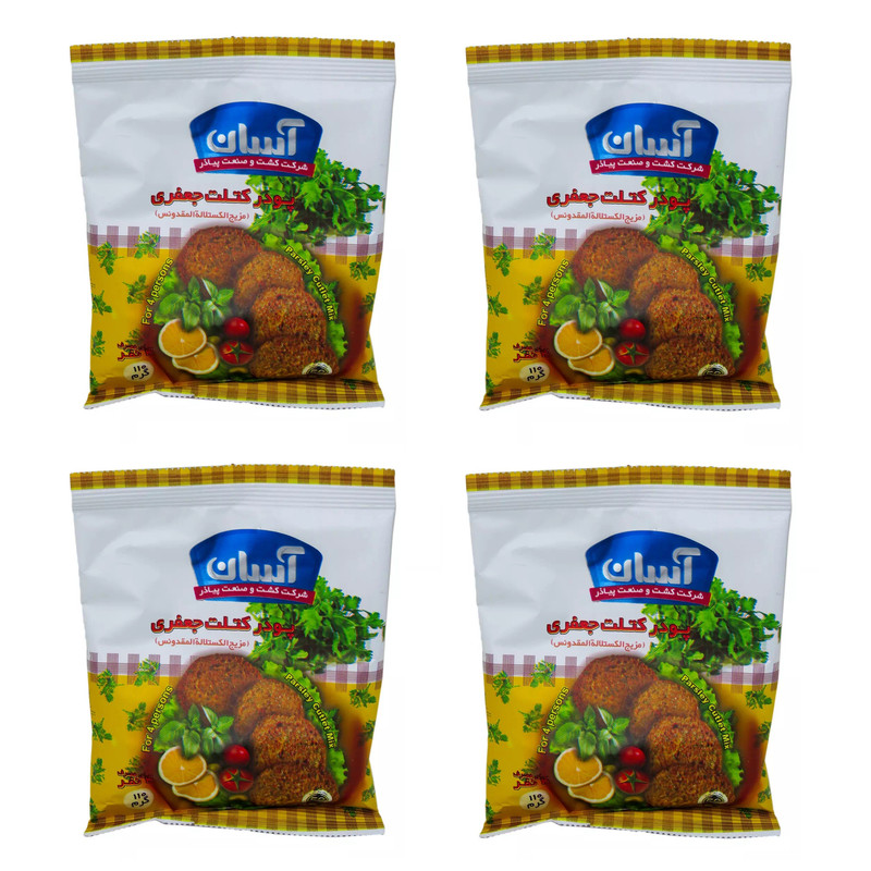 خرید و قیمت پودر کتلت گیاهی جعفری آسان - 110 گرم بسته 4 عددی