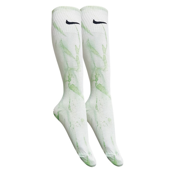 جوراب ورزشی ساق بلند زنانه مدل پنبه کش اسپرت آبرنگی کد G11