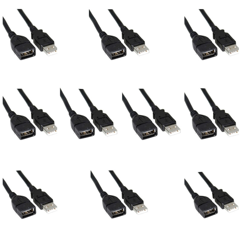 کابل افزایش طول USB 2.0 مدل HighSpeed به طول 1.5 متر بسته 10 عددی
