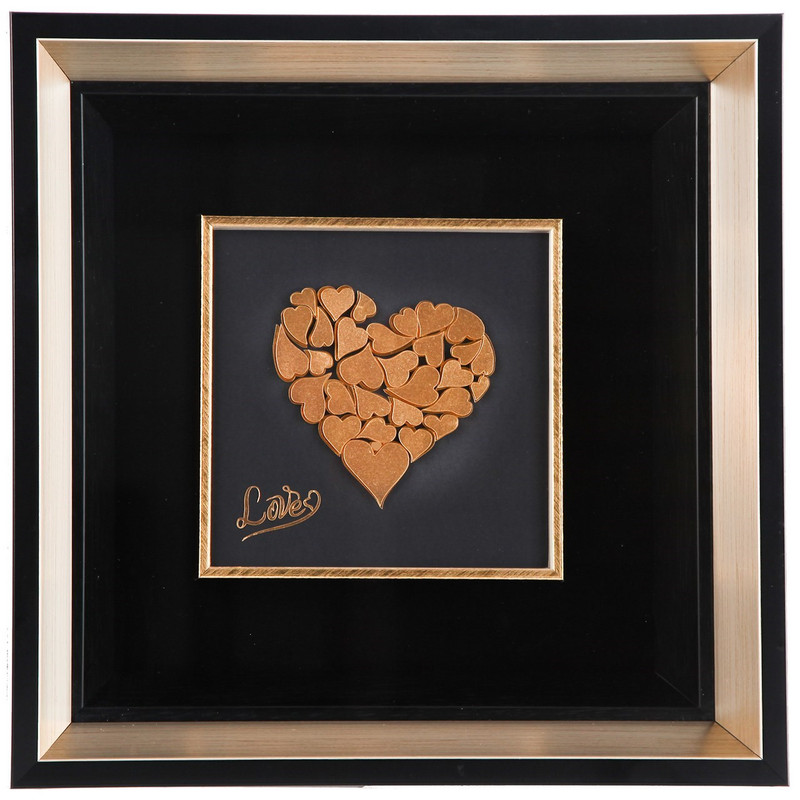 تابلو ورق طلا گالری الون طرح قلب کد 198225