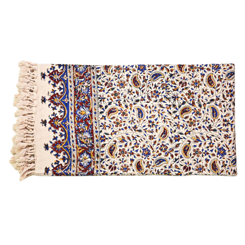 رومیزی قلمکار صدر مدل درهم بادامی کد 200