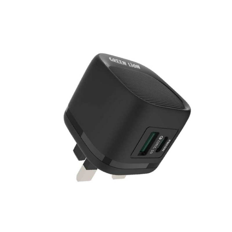 شارژر دیواری ۲۰ وات گرین لاین مدل PD+QC