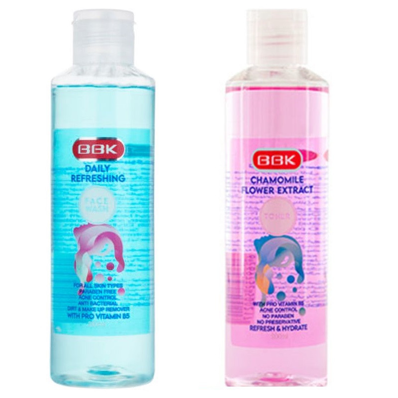 خرید و قیمت محلول پاک کننده و شستشو صورت ببک مدل 02 حجم 400 میلی لیتر مجموعه 2 عددی