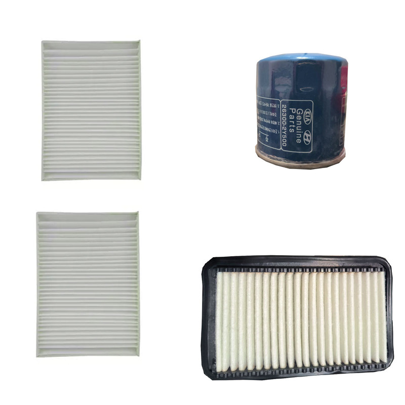 خرید و قیمت فیلتر روغن خودرو کیا مدل 2Y500 مناسب برای کیا پیکانتو به همراه فیلتر هوا و فیلتر کابین