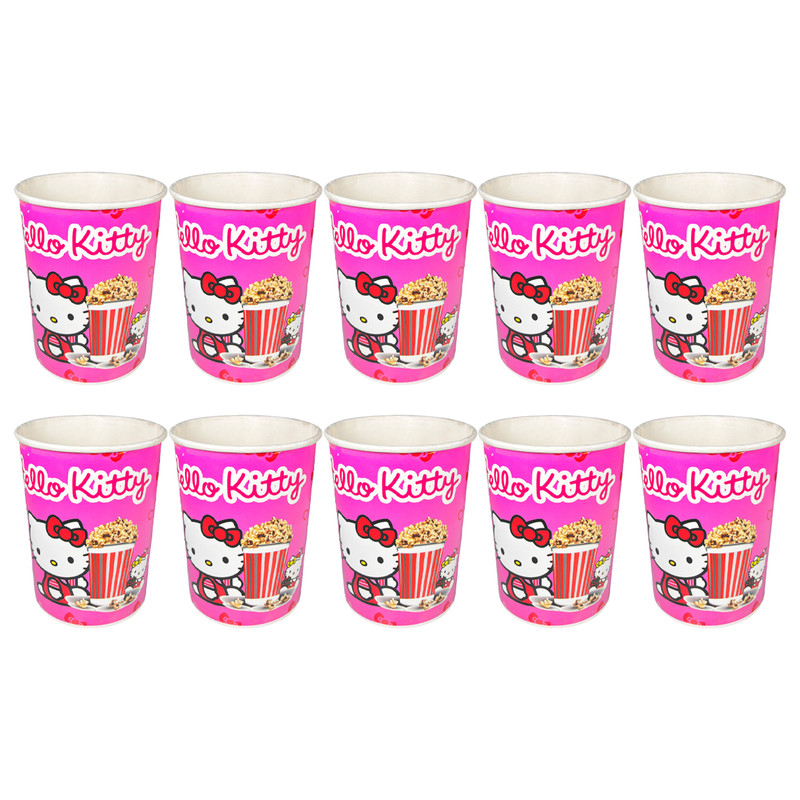 ظرف پاپ کورن مدل کیتی بسته 10 عددی