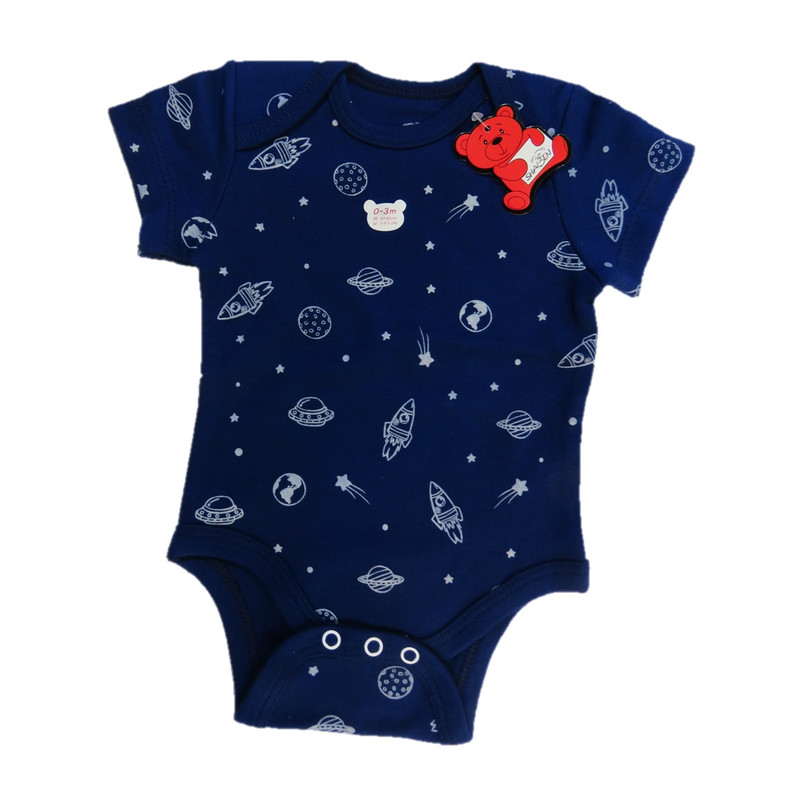 بادی آستین کوتاه نوزادی شابن مدل فضانورد