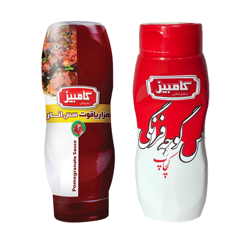 سس گوجه فرنگی کامبیز 360 گرم و سس انار هزار یاقوت کامبیز 400 گرم - مجموعه 2 عددی