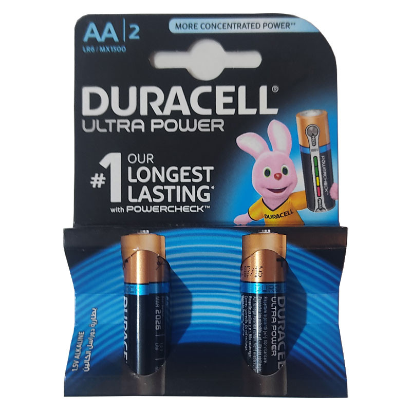 خرید و قیمت باتری قلمی دوراسل مدل ULTRA POWER-LR6 بسته دو عددی