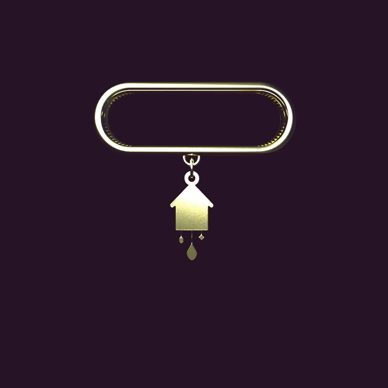 آویز ساعت طلا 18 عیار زنانه مدوپد مدل خانه کد SB1-1005