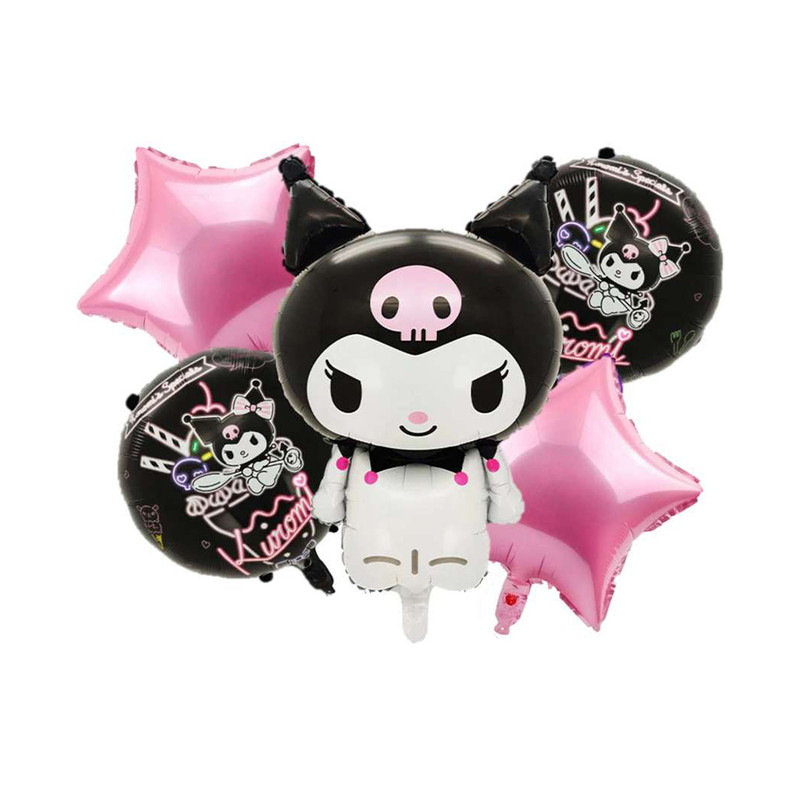 بادکنک فویلی مدل کرومی و ستاره کد NH-5 مجموعه 5 عددی