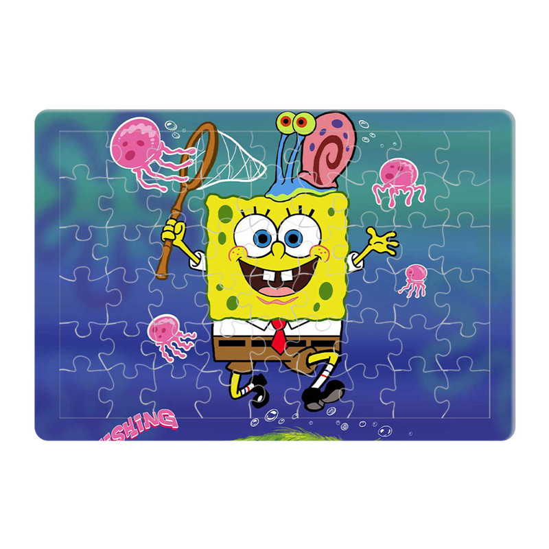 پازل 54 تکه هومرو مدل PL446 طرح انیمیشن باب اسفنجی