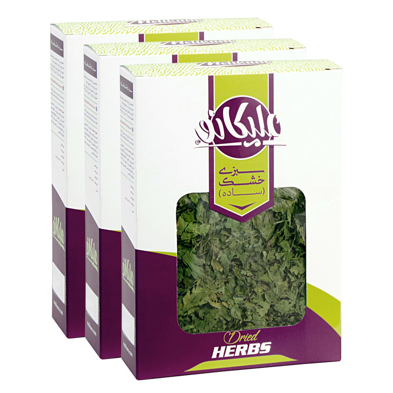 خرید و قیمت سبزی خشک جعفری برگ ملیکانو - 90 گرم بسته 3عددی