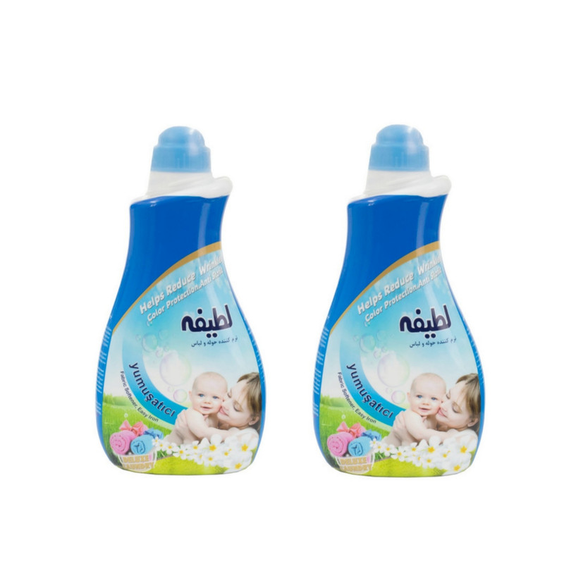 نرم کننده حوله و لباس لطیفه مدل ایزی آیرون حجم 1000 میلی لیتر بسته دو عددی