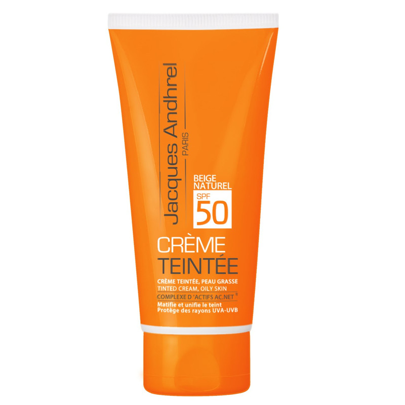 کرم ضد آفتاب رنگی ژاک آندرل پاریس مخصوص پوست چرب مدل CREAM TINTED با SPF50 حجم 50 میلی لیتر